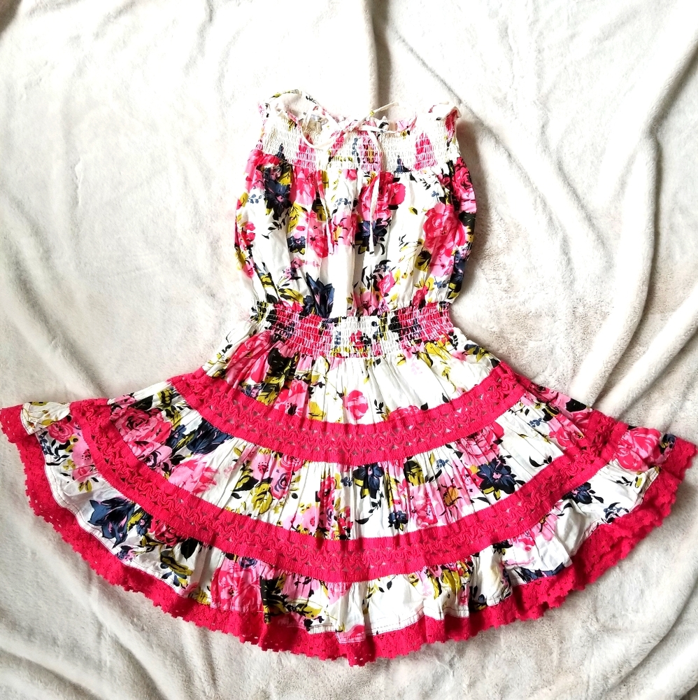 Floral Strapless Dress